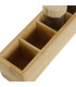Set de 7 pots à épices en verre et plateau en bambou 32.5x6.5x6.5cm