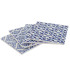 Set de 12 dessous de verres en dolomite bleu et blanc 11x11x0.7cm