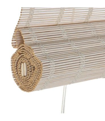 Store enrouleur intérieur en bambou blanc 60x2x175cm