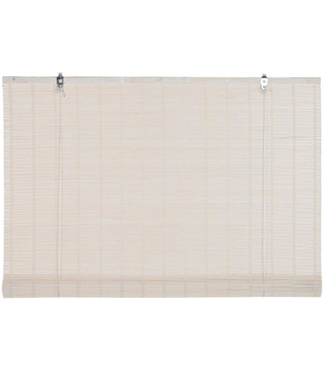 Store enrouleur intérieur en bambou blanc 90x2x175cm