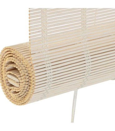 Store enrouleur intérieur en bambou blanc 90x2x175cm