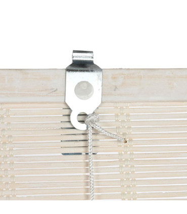 Store enrouleur intérieur en bambou blanc 90x2x175cm