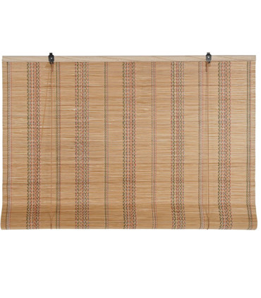 Store enrouleur intérieur en bambou et fils multicolores 90x2x175cm