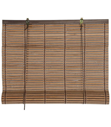 Store enrouleur intérieur en bambou foncé 60x2x175cm