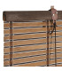 Store enrouleur intérieur en bambou foncé 60x2x175cm
