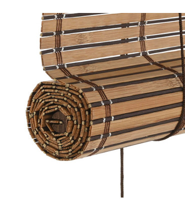 Store enrouleur intérieur en bambou foncé 60x2x175cm