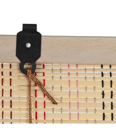 Store enrouleur intérieur en bambou et fils multicolores 60x2x175cm