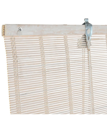 Store enrouleur intérieur en bambou blanc 120x2x230cm