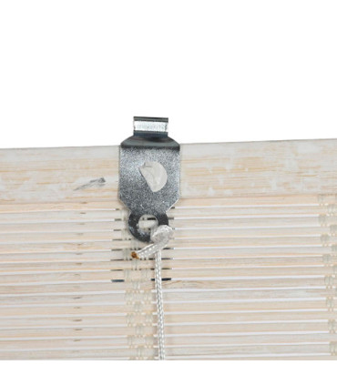 Store enrouleur intérieur en bambou blanc 120x2x230cm
