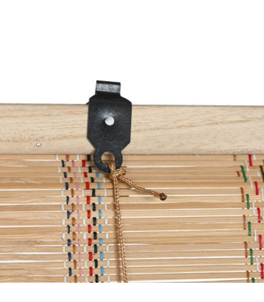 Store enrouleur intérieur en bambou et fils multicolores 120x2x230cm