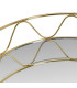 Set de 2 plateaux ronds en métal doré et miroirs 30x30x6cm