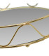 Set de 2 plateaux ronds en métal doré et miroirs 30x30x6cm