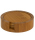 Set de 4 dessous de verres ronds en bambou 11x11x3cm