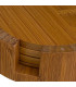 Set de 4 dessous de verres ronds en bambou 11x11x3cm