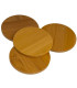 Set de 4 dessous de verres ronds en bambou 11x11x3cm