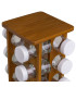 Support à épices en bambou et 12 pots en verre 15x15x23cm
