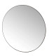 Miroir mural rond en métal noir 49x49x4cm