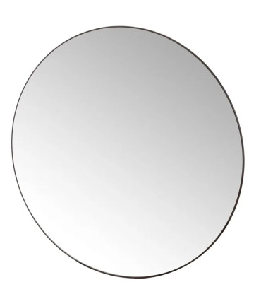 Miroir mural rond en métal noir 49x49x4cm