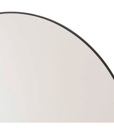 Miroir mural rond en métal noir 49x49x4cm