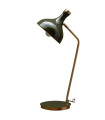 Lampe à poser vintage métal vert olive et doré 25x19x57cm