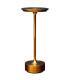 Lampe à poser LED sans fil en métal doré 28x13x13cm