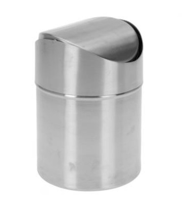 Table Bin bamboo and Chrome