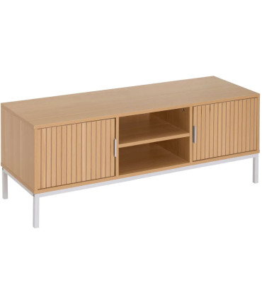 TV Stand White  Wood and white 2 Doors