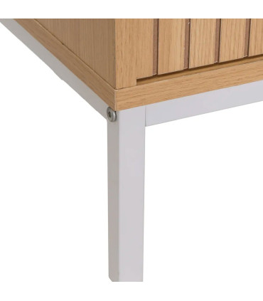 TV Stand White  Wood and white 2 Doors