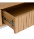 Console d'entrée bois et métal blanc 2 Tiroirs 100x30x75cm