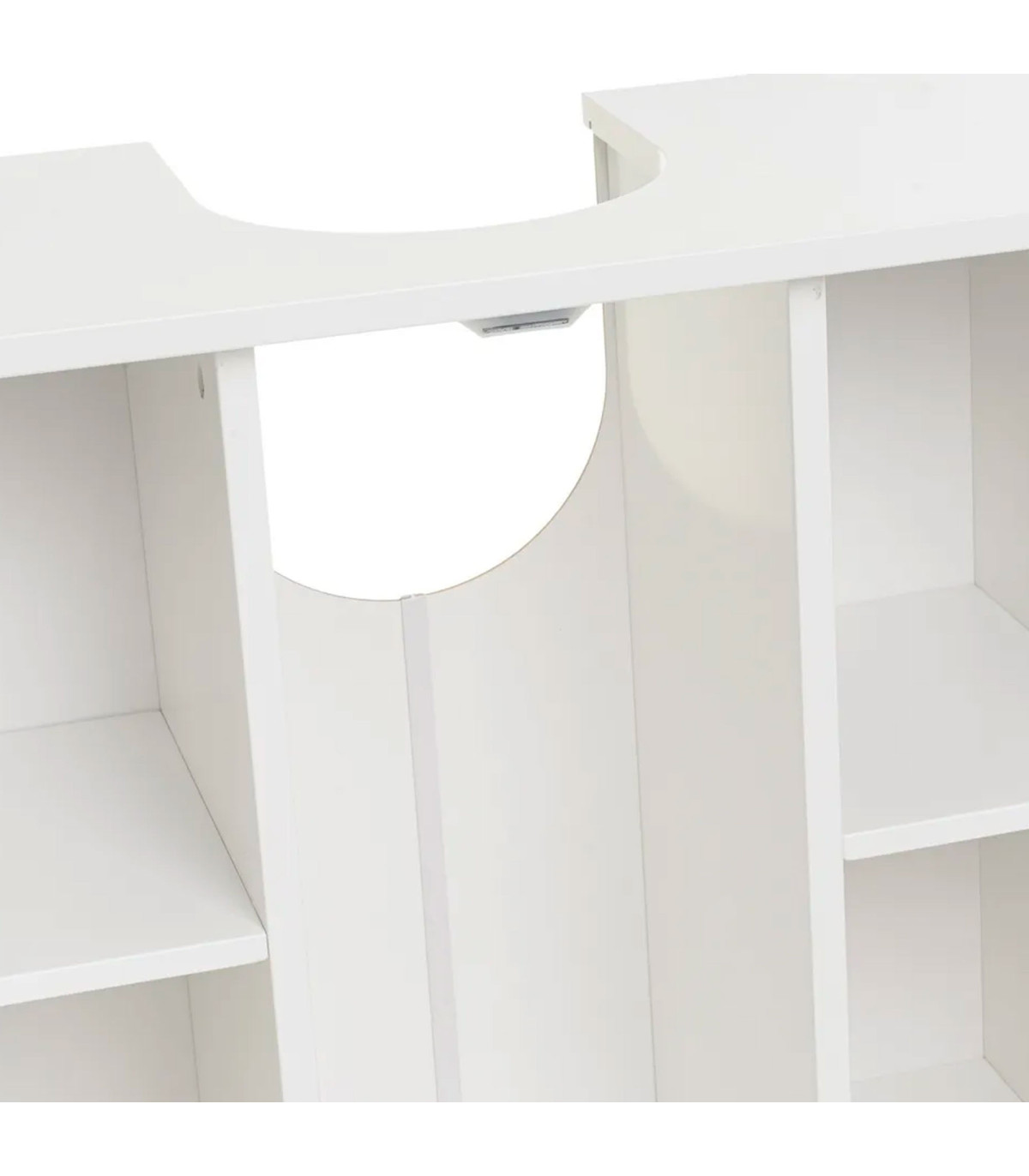 EUGAD Meuble Salle De Bain Blanc - Armoire Sous Lavabo 60x30x60cm Avec 2 Portes Et Étagère Réglable