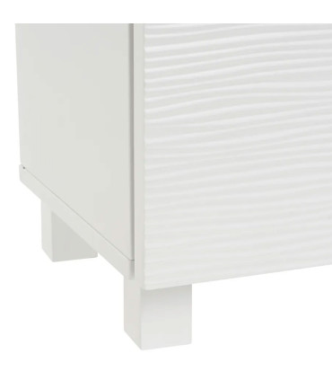 Meuble salle de bain sous lavabo en bois blanc 2 portes 60x30x60cm