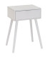 Table de chevet 1 tiroir bois blanc 45x35x59cm