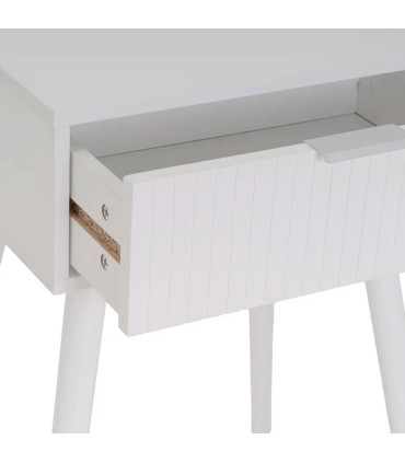 Table de chevet 1 tiroir bois blanc 45x35x59cm