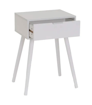Table de chevet 1 tiroir bois blanc 45x35x59cm