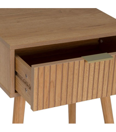Nightstand Wood 1 Drawer white 45x35x59cm
