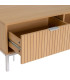Table basse rectangulaire bois et métal blanc 1 tiroir 110x50x40cm