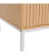 Table basse rectangulaire bois et métal blanc 1 tiroir 110x50x40cm