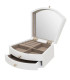 Coffret à bijoux en bois blanc avec miroir 21x17x9cm