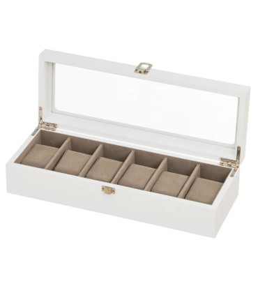 Wooden Storage Box For 6 Watches 33x13x8cm
