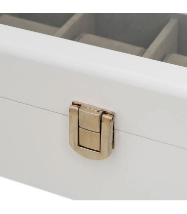 Coffret de rangement pour 6 montres en bois blanc 33x13x8cm