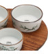 Plateau apéritif avec 3 bols en porcelaine