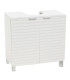 Meuble salle de bain sous lavabo en bois blanc 2 portes 60x30x60cm