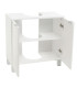 Meuble salle de bain sous lavabo en bois blanc 2 portes 60x30x60cm