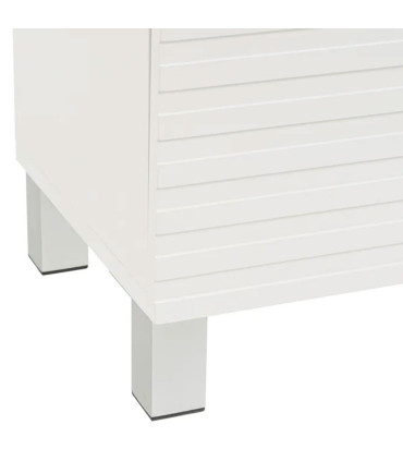 Meuble salle de bain sous lavabo en bois blanc 2 portes 60x30x60cm