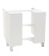 Meuble salle de bain sous lavabo en bois blanc 2 portes 60x30x60cm