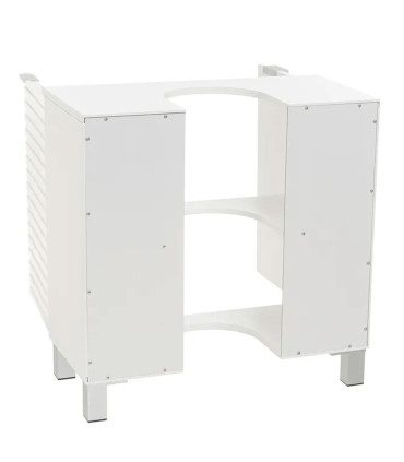 Meuble salle de bain sous lavabo en bois blanc 2 portes 60x30x60cm