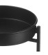 Triple Plant Pot Stand black metal 38x19x65cm