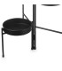 Triple Plant Pot Stand black metal 38x19x65cm
