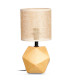 Petite lampe à poser céramique effet bois 14x14x28.5cm