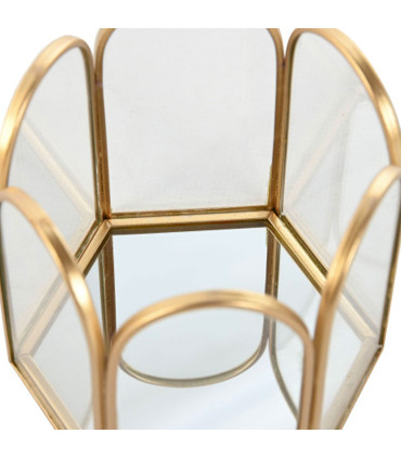 Gold metal jewelry box 20x20x3.5cm